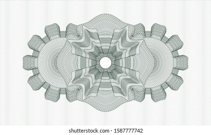 Green linear rosette. Vector Illustration. Detailed.