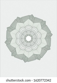 Green linear rosette. Vector Illustration. Detailed.