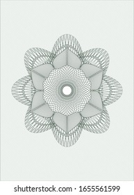 Green linear rosette. Vector Illustration. Detailed.