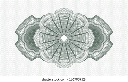 Green linear rosette. Vector Illustration. Detailed.