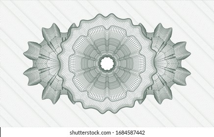 Green linear rosette. Vector Illustration. Detailed.