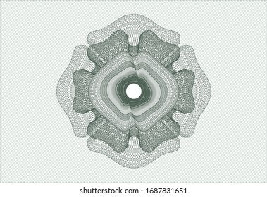 Grüne lineare Rosette. Vektorillustration Illustration. Detaillierte Angaben.