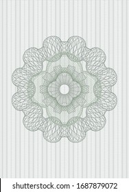 Green linear rosette. Vector Illustration. Detailed.
