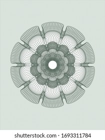 Green linear rosette. Vector Illustration. Detailed.