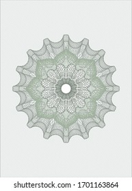 Green linear rosette. Vector Illustration. Detailed.