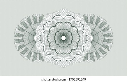 Green linear rosette. Vector Illustration. Detailed 