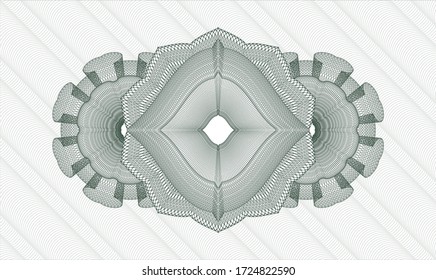 Green linear rosette. Vector Illustration. Detailed 
