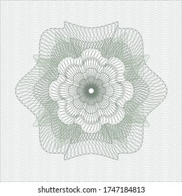 Green linear rosette. Vector Illustration. Detailed. 