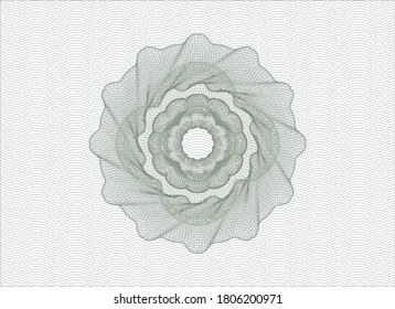 Green linear rosette. Vector Illustration. Detailed. 
