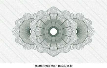 Green linear rosette. Vector Illustration. Detailed 