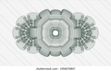 Green linear rosette. Vector Illustration. Detailed 