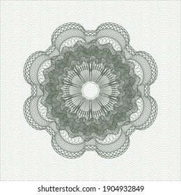 Rosette lineal verde. Ilustración vectorial. Detallado. 