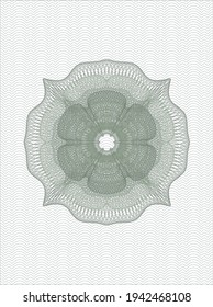 Green linear rosette. Vector Illustration. Detailed. 
