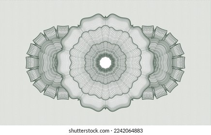 Green linear rosette. Vector Illustration. Detailed 