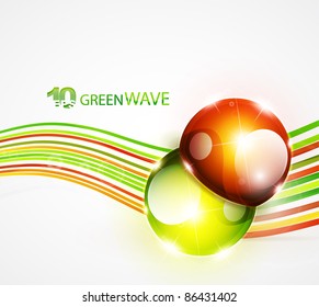 Green lines. Abstract eps10 vector background