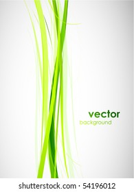 Green lines. Abstract vector background