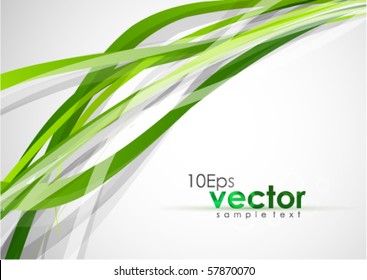 Green lines. Abstract vector background