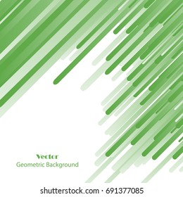 Green lines abstract vector background with place for your text.