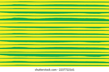 The green lines are arranged horizontally on a yellow background.