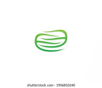 green and lines concept logo design icon