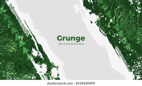 Green Lines Grunge Texture with Diagonal White Space Background