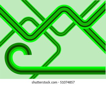 A green lines retro background  with room for text