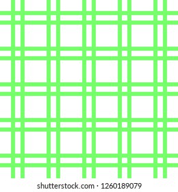 Green lines and squares on a white background, seamless pattern, vector