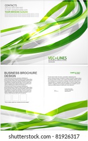 Green lines vector business template