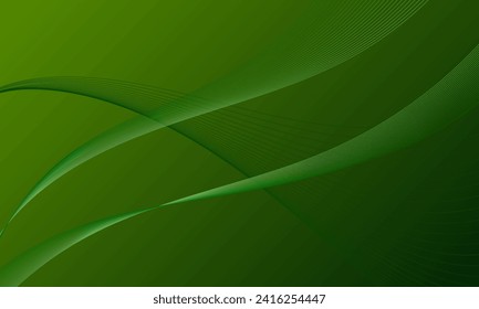 green lines wave curves on soft gradient abstract background