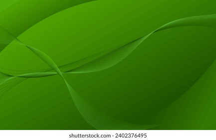 líneas verdes curvas de onda gradiente suave fondo abstracto