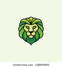 Green Lion logo design inspiration - Vector
