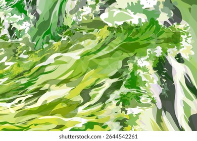 fundo abstrato líquido verde com caos