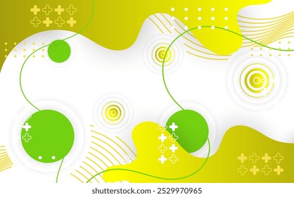 Green liquid abstract background and circle vector object