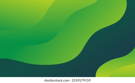 Green liquid abstract background design. background for posters, placards, brochures, banners, headers, covers
