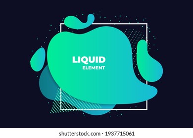 green liquid abstract element illustration