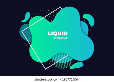 green liquid abstract element illustration