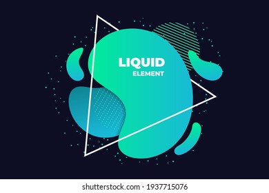 ilustración de elemento abstracto de líquido verde