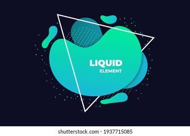 ilustración de elemento abstracto de líquido verde