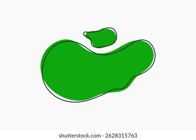 Green liquid abstract shape for text icon