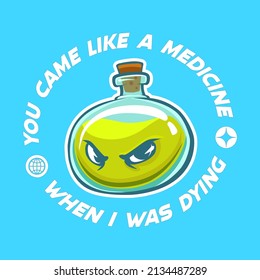 green liquid bottle character vector