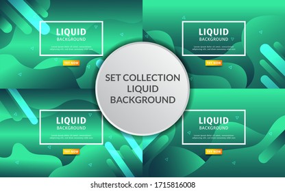 green liquid color background. dynamic textured geometric elements design with triangle decoration. can be used on posters,banner,web and any more