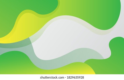 Green liquid color background. Dynamic shapes composition. Eps10 vector