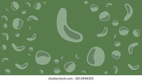 green liquid droplet pattern with glossy rounded shapes and dynamic flow suitable for creative backgrounds and visual projects