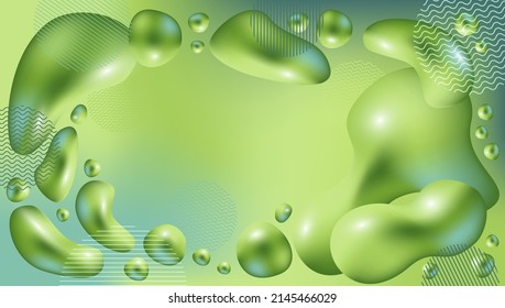 Green liquid effects background. Liquid effects are everywhere. Abstract design template for brochures, flyers, magazine, business card, branding, banners, headers, book covers, notebooks background