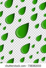 Green liquid, splashes and smudges. Slime vector illustration.