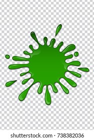Green liquid, splashes and smudges. Slime vector illustration.