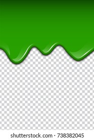 Green liquid, splashes and smudges. Slime vector illustration.