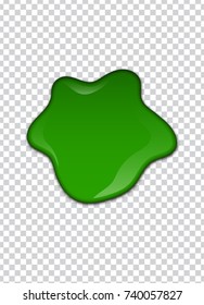 Green liquid, splashes and smudges. Slime vector illustration.