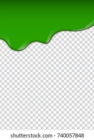 Green liquid, splashes and smudges. Slime vector illustration.