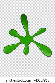 Green liquid, splashes and smudges. Slime vector illustration.